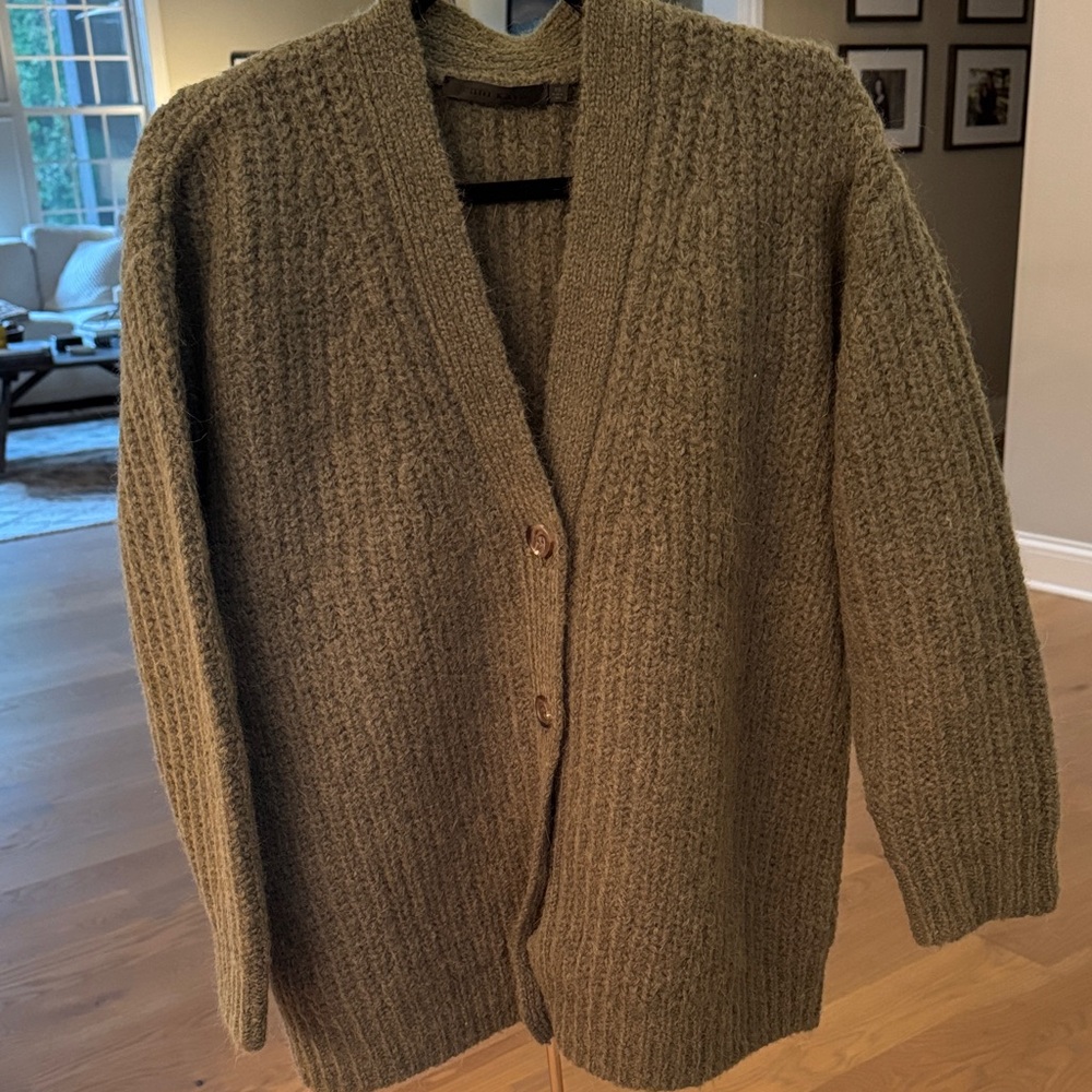 Jenni Kayne Forest Green Cardigan Sweater
